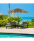 relaxdays Sonnenschirm Hawaii rund braun