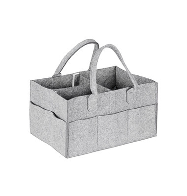 relaxdays Wickeltasche grau