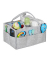 relaxdays Wickeltasche grau