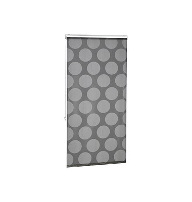 relaxdays Duschrollo schwarz, grau 80,0 x 240,0 cm