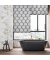 relaxdays Duschrollo schwarz, grau 100,0 x 240,0 cm