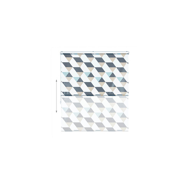 4052025904227 - Duschrollo 140x240 cm Dreieck Muster Seilzug flexible Montage Duschvorhang für Badewanne & Fenster bunt - Relaxdays 4052025904227 - Duschrollo 140x240 cm Dreieck Muster Seilzug flexible Montage Duschvorhang für Badewanne & Fenster bunt - Relaxdays