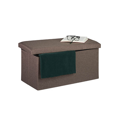 relaxdays Sitztruhe 10031616_709 dunkelgrau Holz 76,5 cm