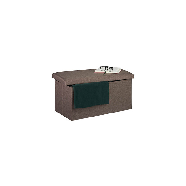 4052025906214 - Sitzbank mit Stauraum Leinen-Optik gepolstert Flur Schlafzimmer Truhenbank hbt 38x765x385cm graubraun - Relaxdays 4052025906214 - Sitzbank mit Stauraum Leinen-Optik gepolstert Flur Schlafzimmer Truhenbank hbt 38x765x385cm graubraun - Relaxdays