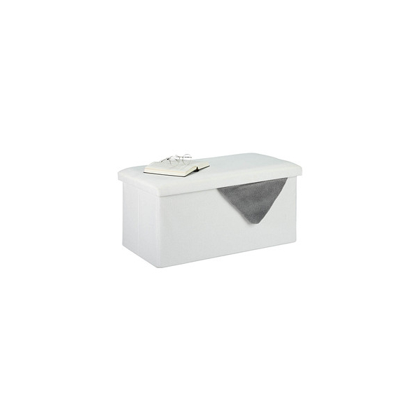 4052025906245 - Sitzbank mit Stauraum Leinen-Optik gepolstert Flur Schlafzimmer Truhenbank hbt 38 x 765 x 385 cm weiß - Relaxdays 4052025906245 - Sitzbank mit Stauraum Leinen-Optik gepolstert Flur Schlafzimmer Truhenbank hbt 38 x 765 x 385 cm weiß - Relaxdays
