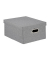 Aufbewahrungsbox 10031603_111, außen 34,5x42x20,5cm, Karton, Polyester grau