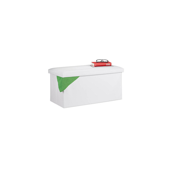 4052025906603 - Relaxdays Sitzbank mit Stauraum Kunstleder faltbar gepolstert Flur Schlafzimmer HBT 375 x 765 x 385 cm weiß 4052025906603 - Relaxdays Sitzbank mit Stauraum Kunstleder faltbar gepolstert Flur Schlafzimmer HBT 375 x 765 x 385 cm weiß