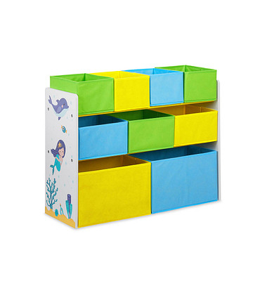 relaxdays Kinderregal Meer mehrfarbig 82,5 x 29,5 x 66,0 cm