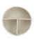 relaxdays Stiftehalter creme Lederimitat 3 Fächer 16,0 x 16,0 x 11,5 cm
