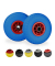 relaxdays Sackkarrenräder luftbereift blau, rot Kunststoff Felgen, Achse 2,5 cm