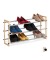 relaxdays Schuhregal silber, braun 118,0 x 20,0 x 45,0 cm