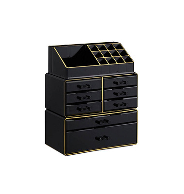 relaxdays Make-Up-Organizer schwarz