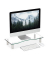 relaxdays Monitorständer silber, transparent