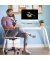 relaxdays Monitorständer silber, transparent