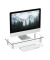 relaxdays Monitorständer silber, transparent