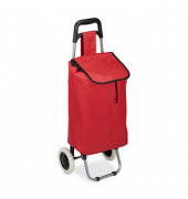 Einkaufstrolley 10027828_47, 28 Liter # Schloss, außen 42x28x92,5cm, Polyester, Kunststoff rot