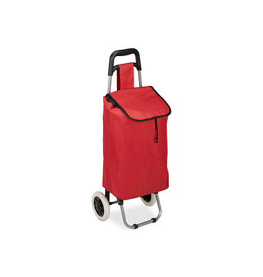 Einkaufstrolley 10027828_47, 28 Liter # Schloss, außen 42x28x92,5cm, Polyester, Kunststoff rot