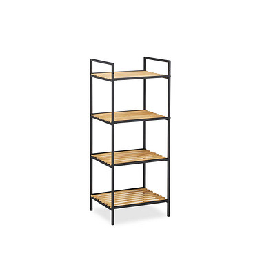 relaxdays Beistellregal braun, schwarz 39,0 x 32,5 x 95,0 cm