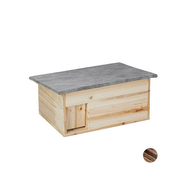 relaxdays Igelhaus braun 46,0 x 34,0 x 21,0 cm