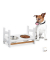 relaxdays Futterstation Hunde/Katzen weiß 42,0 x 22,0 x 20,0 cm