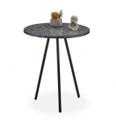 Beistelltisch 10027004_46, 50cm (H), 41x41cm (BxT), rund, schwarz / schwarz