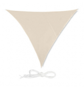 relaxdays Sonnensegel dreieckig beige 4,0 x 4,0 m