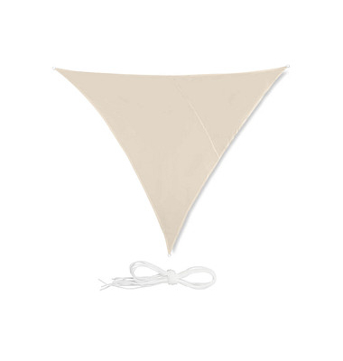 relaxdays Sonnensegel dreieckig beige 4,0 x 4,0 m