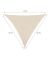 relaxdays Sonnensegel dreieckig beige 4,0 x 4,0 m