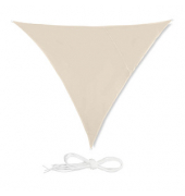 relaxdays Sonnensegel dreieckig beige 3,0 x 3,0 m