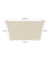 relaxdays Sonnensegel Trapez beige 4,0 x 3,0/5,5 m