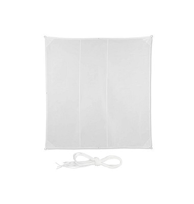 relaxdays Sonnensegel quadratisch weiß 4,0 x 4,0 m