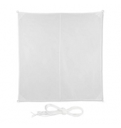 relaxdays Sonnensegel quadratisch weiß 3,0 x 3,0 m