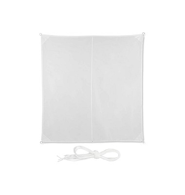 relaxdays Sonnensegel quadratisch weiß 3,0 x 3,0 m