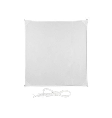 relaxdays Sonnensegel quadratisch weiß 2,0 x 2,0 m