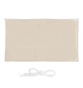 relaxdays Sonnensegel rechteckig beige 2,0 x 4,0 m