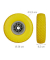 relaxdays Sackkarrenräder luftbereift gelb, grau Kunststoff Felgen, Achse 2,5 cm