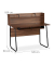 Sekretär ohne 10026054_955, 109cm (H), 120x60cm (BxT), rechteckig, braun / schwarz