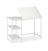 Schreibtischkombination 10026046_954, 75cm (H), 110x55cm (BxT), rechteckig, weiß / weiß