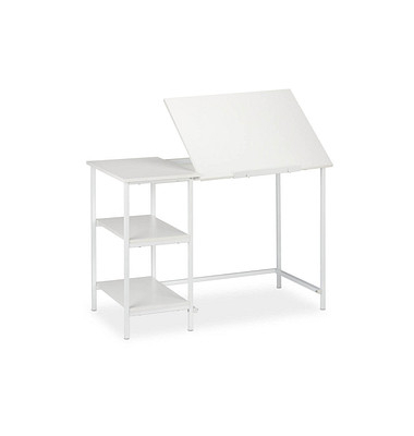 Schreibtischkombination 10026046_954, 75cm (H), 110x55cm (BxT), rechteckig, weiß / weiß