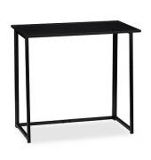 Schreibtisch, 74,5cm (H), 80x45cm (BxT), rechteckig, schwarz / schwarz
