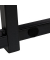 Schreibtisch, 74,5cm (H), 80x45cm (BxT), rechteckig, schwarz / schwarz
