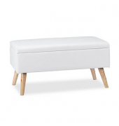 relaxdays Sitztruhe 10025734_49 weiß Holz 80,0 cm