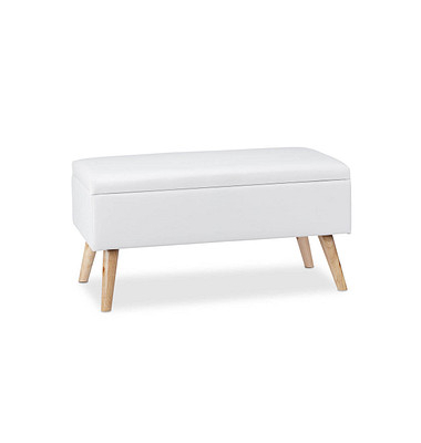 relaxdays Sitztruhe 10025734_49 weiß Holz 80,0 cm