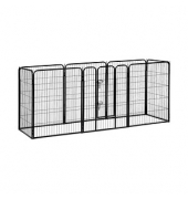 relaxdays Welpenauslauf Größe XL schwarz 76,5 x 235,0 x 100,0 cm