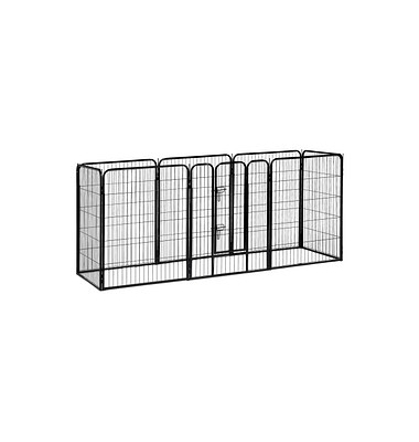 relaxdays Welpenauslauf Größe XL schwarz 76,5 x 235,0 x 100,0 cm