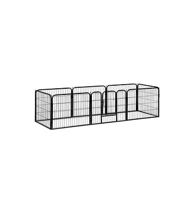 relaxdays Welpenauslauf Größe M schwarz 76,5 x 235,0 x 60,5 cm