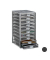 relaxdays Schubladenbox  silber DIN A4 mit 10 Schubladen