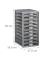 relaxdays Schubladenbox  silber DIN A4 mit 10 Schubladen