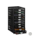 relaxdays Schubladenbox  schwarz DIN A4 mit 10 Schubladen