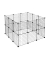 relaxdays Freilaufgehege silber 110,0 x 110,0 x 72,0 cm
